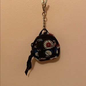 Vera Bradley Charming Mini Backpack Keychain
